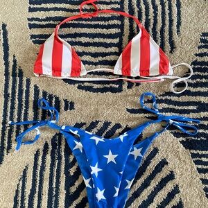 Red and Blue Star Bikini Set
